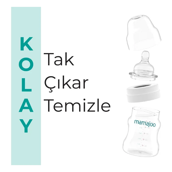 Mamajoo Antikolik Biberon 150 ml 0 Ay+ Yavaş Akışlı - Görsel 7