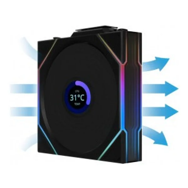 Lian Li Unı Fan Tl Wireless Lcd 120 Reverse G99.12rtllcd1w1b.00 Siyah 12 Cm Kasa Fanı - Görsel 4