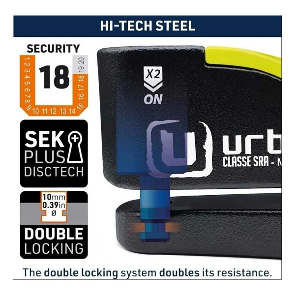 Urban Securıty Ur10 Alarmlı Disk Kilidi - Görsel 4