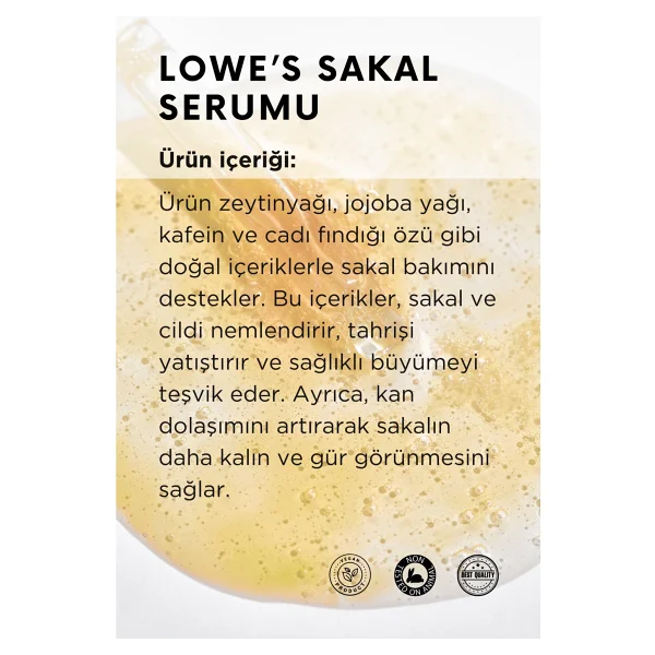 Lowe's Sakal Ve Bıyık Serumu+Derma Roller Hediye - Görsel 4