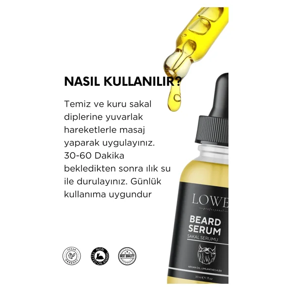 Lowe's Sakal Ve Bıyık Serumu+Derma Roller Hediye - Görsel 5