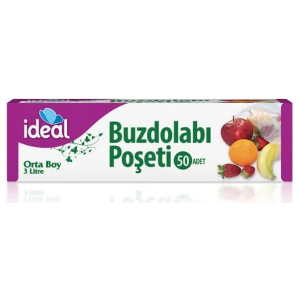 Ideal Orta Boy Buzdolabı Poşeti 50'li 5 Adet - Görsel 2