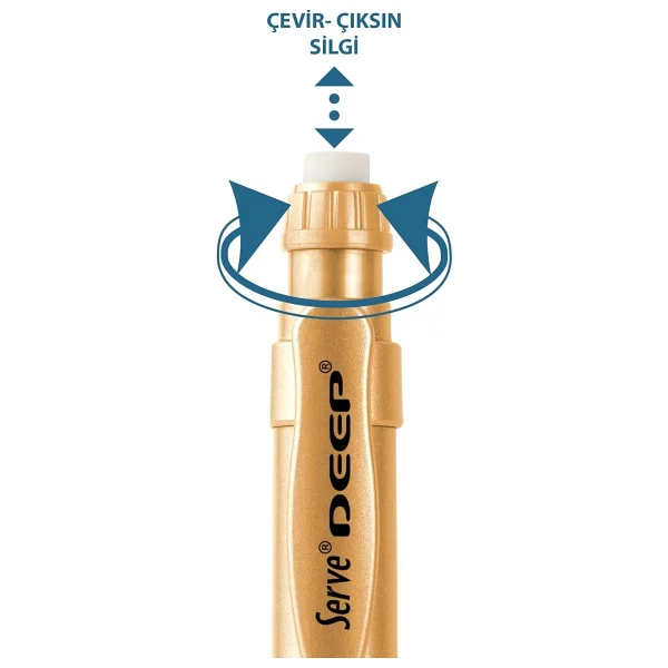 Serve Deep Metalik Altın 0.7 Mm Uçlu Kalem - Görsel 6