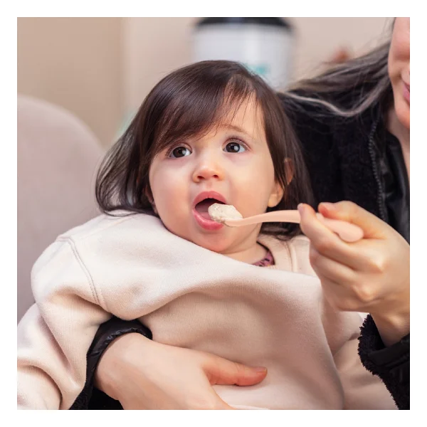 Mamajoo Ergonomik Beslenme Kaşık Seti Powder Blush & Beyaz, 6 Ay+ İkili - Saklama Kabı Hediyeli - Turuncu - Beyaz - Görsel 6