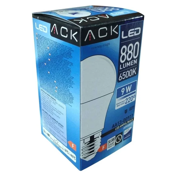 Ack Aa13-00923 Beyaz Işık 9 W E27 LED Ampul - Görsel 4