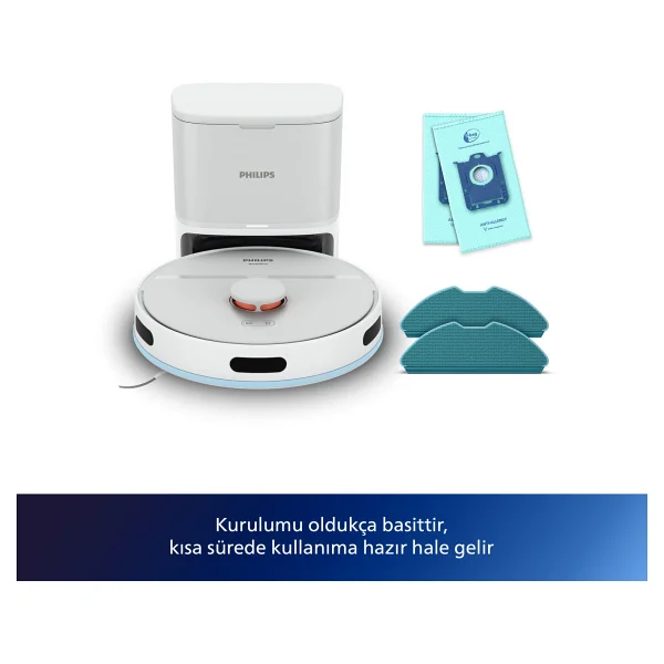 Philips Homerun 2000 Serisi Xu2100 Çöp İstasyonlu Akıllı Robot Süpürge - Görsel 8