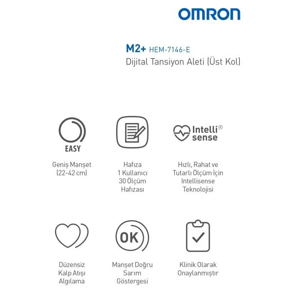 Omron M2+ Digital Koldan Ölçer Tansiyon Aleti - Görsel 2