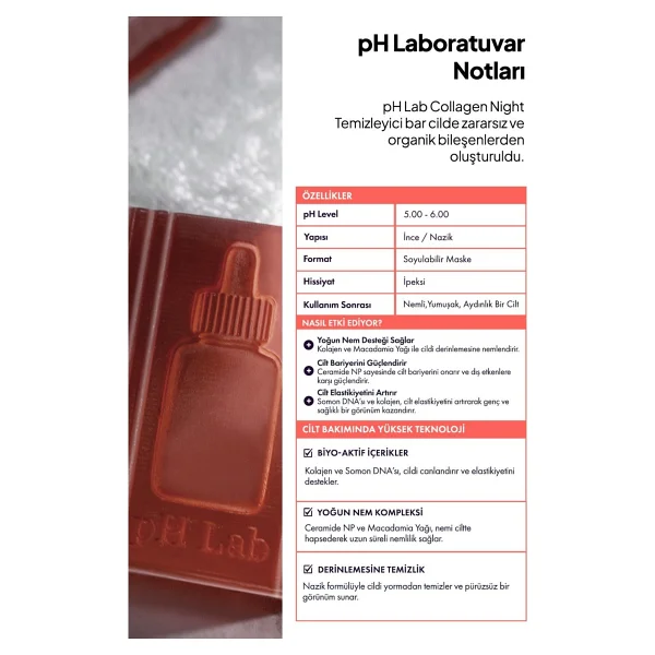 Ph Lab Collagen Night Somon Dna 50 Gr Sabun - Görsel 3