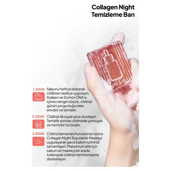 Ph Lab Collagen Night Somon Dna 50 Gr Sabun - Görsel 5