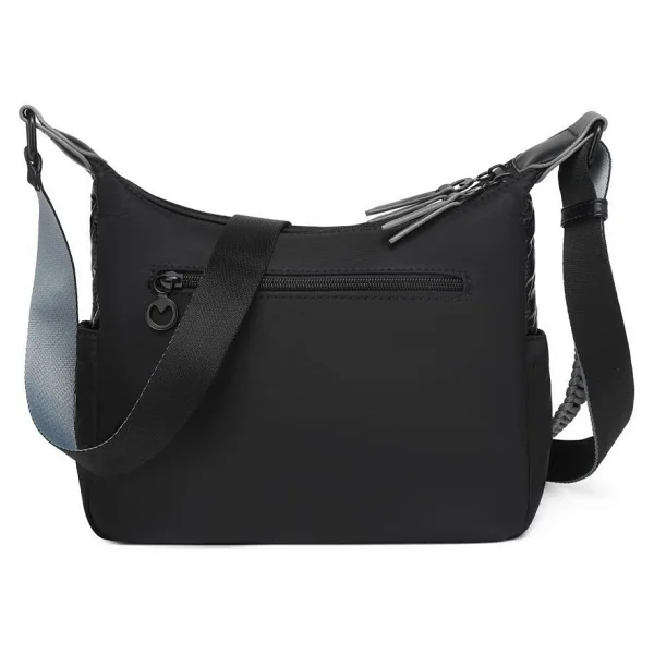 Smart Bags Parlak Kumaş Çapraz Askılı Kadın Postacı Çantası 3251 - Siyah - Gri - Görsel 4