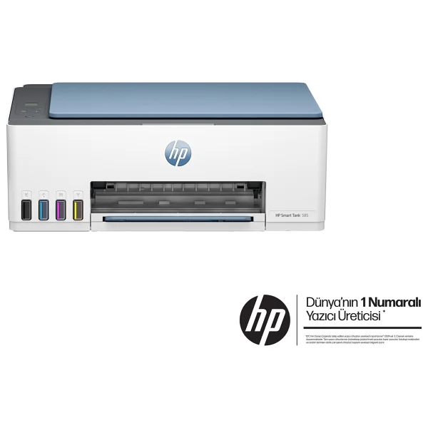 Hp Smart Tank 585 1f3y4a Wi-Fi + Tarayıcı + Fotokopi Renkli Çok Fonksiyonlu Mürekkep Püskürtmeli Yazıcı - Görsel 3