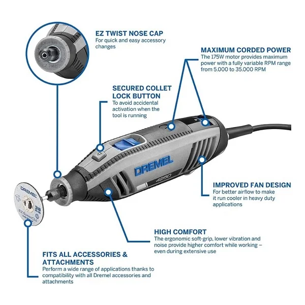 Dremel F0134250jf 4250-3/45 Çok Amaçlı El Motoru - Görsel 5
