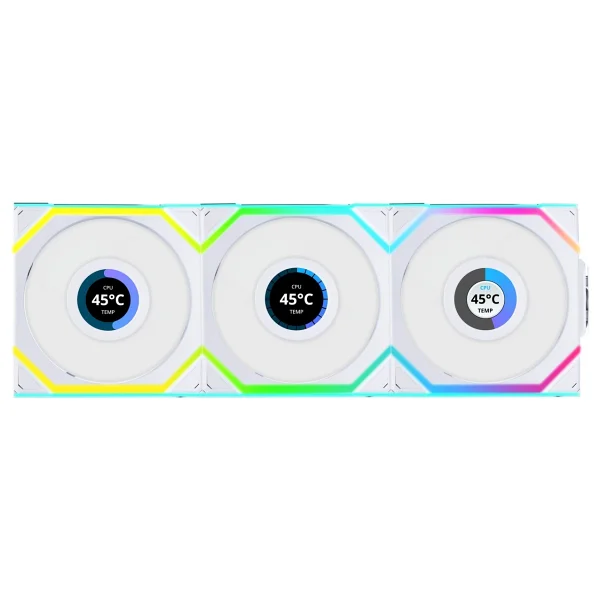 Lian Li Unı Fan Sl Wireless Lcd 120 G99.12sllcd1w3w.00 Beyaz 3'lü 12 Cm Kasa Fanı - Görsel 3