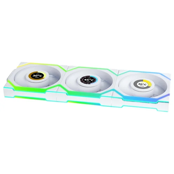 Lian Li Unı Fan Sl Wireless Lcd 120 G99.12sllcd1w3w.00 Beyaz 3'lü 12 Cm Kasa Fanı - Görsel 4