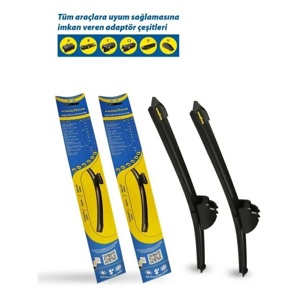 Goodyear Honda Cıty Supermute 2'li Muz Silecek Takımı 2006-2022 Sedan (600mm+350mm) - Görsel 2