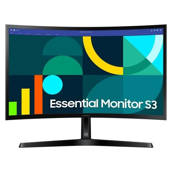 Samsung Essential S3 Ls27d366gauxuf 27" 4 Ms Full HD Curved 100 Hz Monitör - Görsel 2