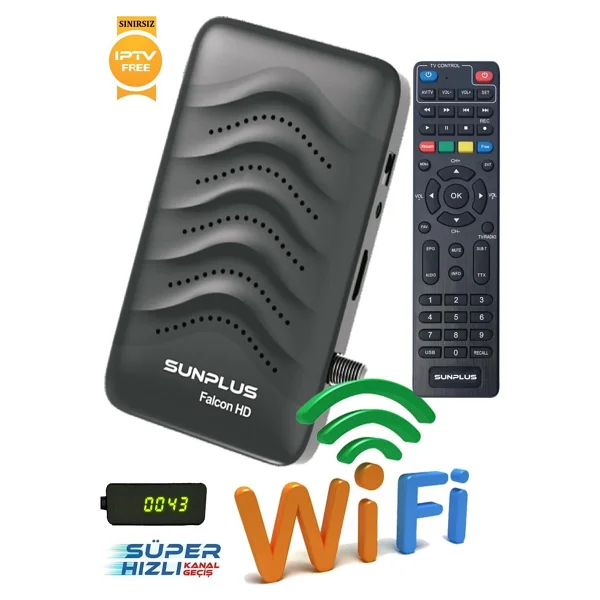 Sunplus Astra Falcon Wi-Fi Full HD Uydu Alıcısı - Görsel 3