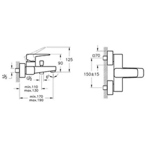 Artema Root Square A4273736 Mat Siyah Banyo Bataryası - Görsel 3