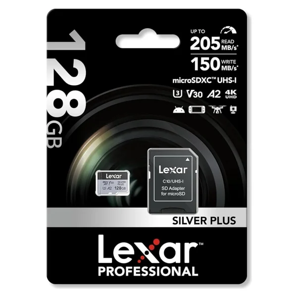 Lexar Professional 128gb 205 MB/S Silver Plus Mikro Sd Hafıza Kartı Uhs-I Dayanıklı Tasarım - Görsel 3