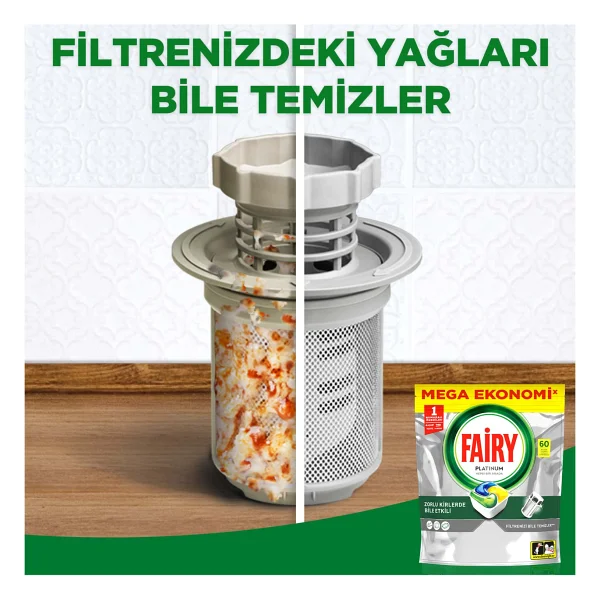 Fairy Platinum Bulaşık Makinesi Tableti 60'lı - Görsel 5
