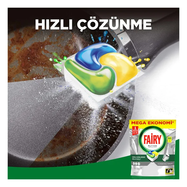 Fairy Platinum Bulaşık Makinesi Tableti 60'lı - Görsel 10