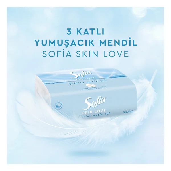 Sofia Skin Love Mendil 100'lü - Görsel 3
