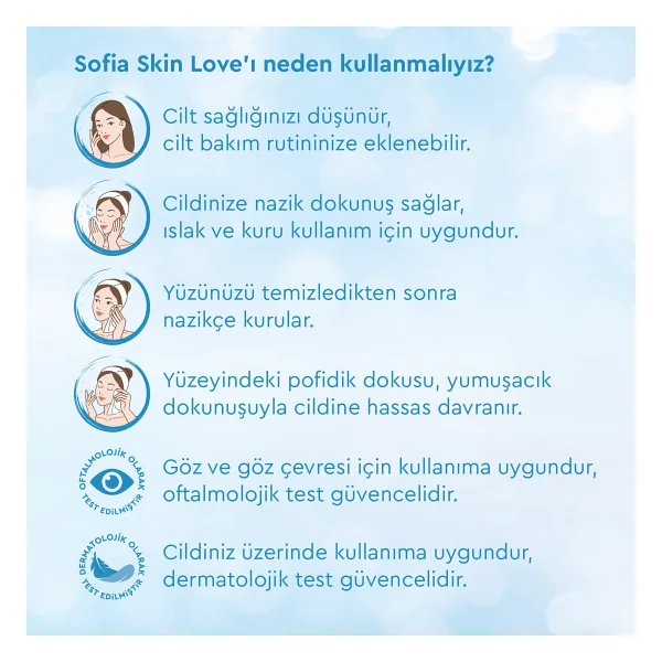 Sofia Skin Love Mendil 100'lü - Görsel 5