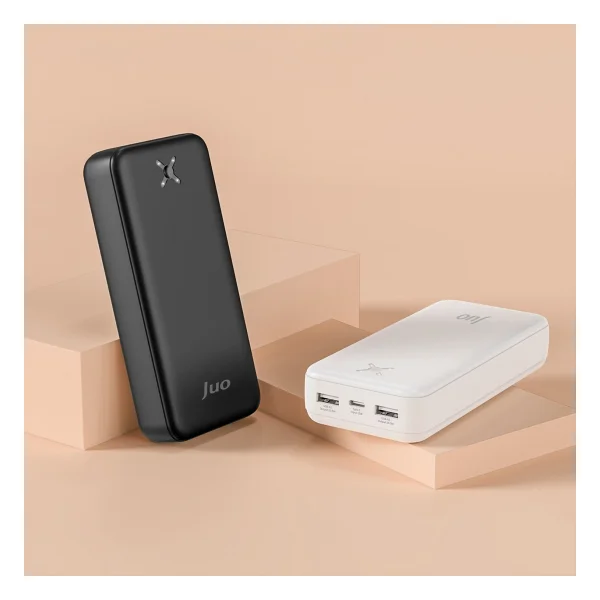 Juo 20000mah 10.5w Çift USB-A Çıkışlı Powerbank Taşınabilir Hızlı Şarj Cihazı Siyah - Görsel 2