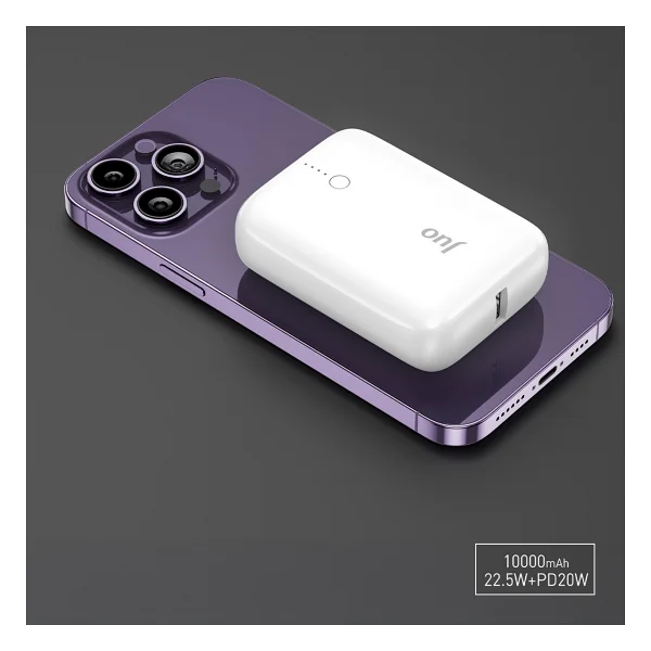 Juo 10000mah 22.5w USB-A + USB-C Powerbank Taşınabilir Hızlı Şarj Cihazı Beyaz - Görsel 3