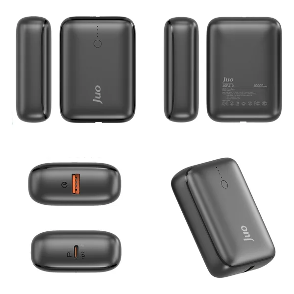 Juo 10000mah 22.5w USB-A + USB-C Powerbank Taşınabilir Hızlı Şarj Cihazı Siyah - Görsel 5