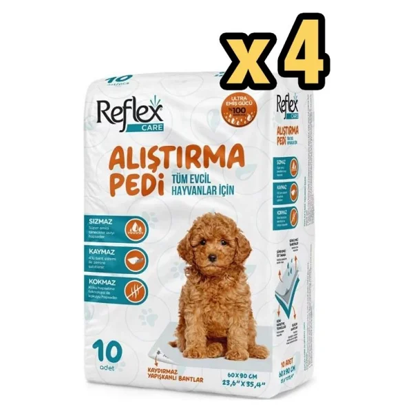 Reflex Care Kaydırmaz Köpek Alıştırma Pedi 60x90 Cm (10'lu) X 4 Adet - Görsel 2