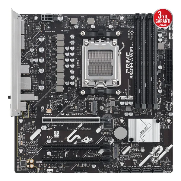 Asus Prime B840m-A Wi-Fi AMD Am5 DDR5 Micro Atx Anakart - Görsel 4