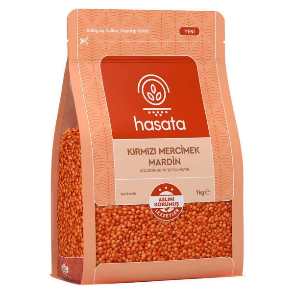 Hasata Mardin Kırmızı Mercimek 1 Kg 5'li - Görsel 4