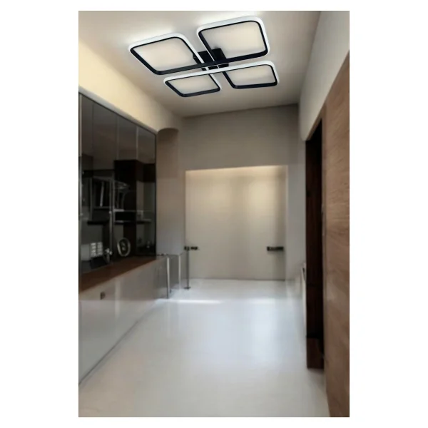 Legacy Specula Modern Tasarım Gri Renk Yemek Masası Üstü - Mutfak - Salon Beyaz Ledli Avize - Görsel 8