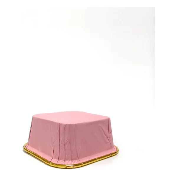 Dolphin Muffin Kare Kağıt Pembe Altın Cupcake Kek Kalıbı Kapsülü Kabı - 25 Adetlik 10 Paket - Görsel 4