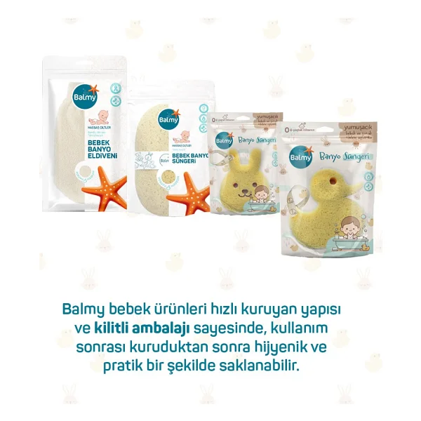 Balmy Ördek Bebek Banyo Süngeri - Görsel 6