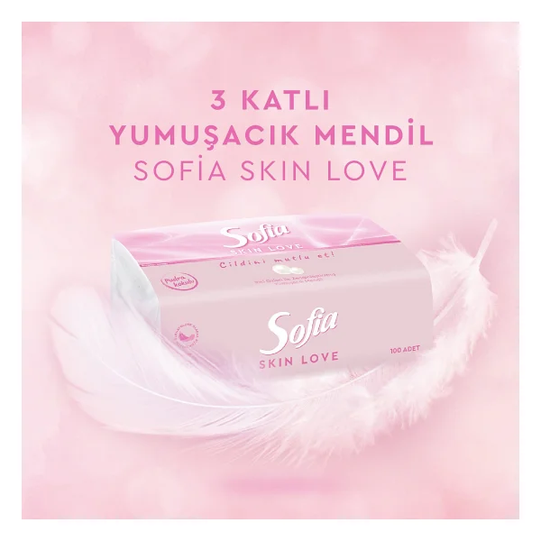 Sofia Skin Love Pudra Kokulu Mendil 100'lü - Görsel 3