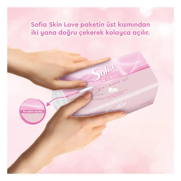 Sofia Skin Love Pudra Kokulu Mendil 100'lü - Görsel 8