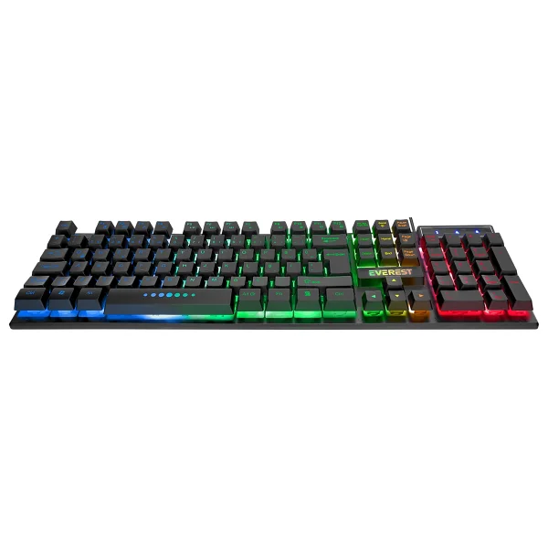 Everest Km-198 Luminax Siyah Gökkuşağı Aydınlatmalı Q Gaming Oyuncu Klavye + Mouse Set - Görsel 3
