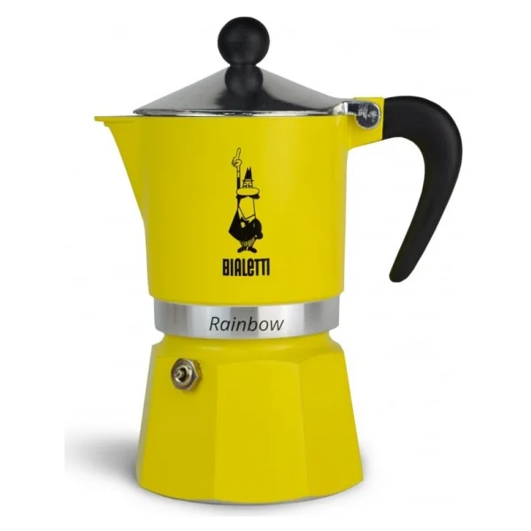 Bialetti Rainbow Sarı 3 Cup Moka Pot - Görsel 2