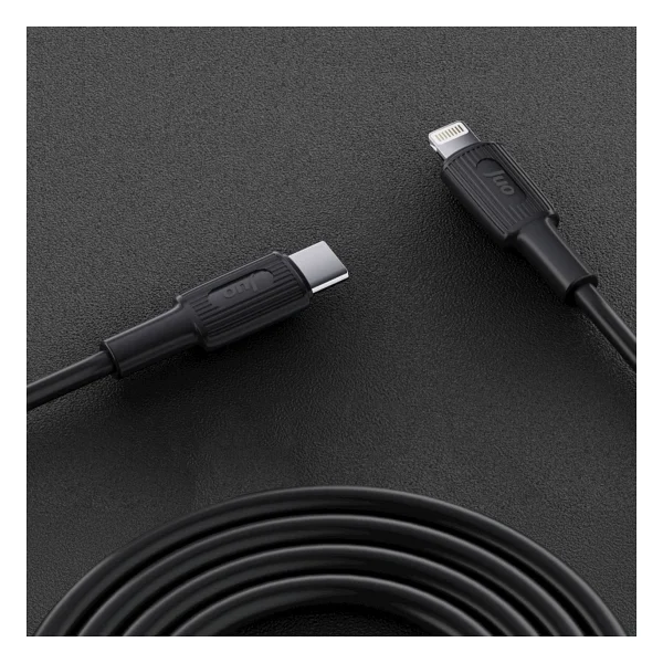 Juo Jcbs271-B 1 M Siyah Type-C To Lightning Hızlı Şarj Kablosu - Görsel 4