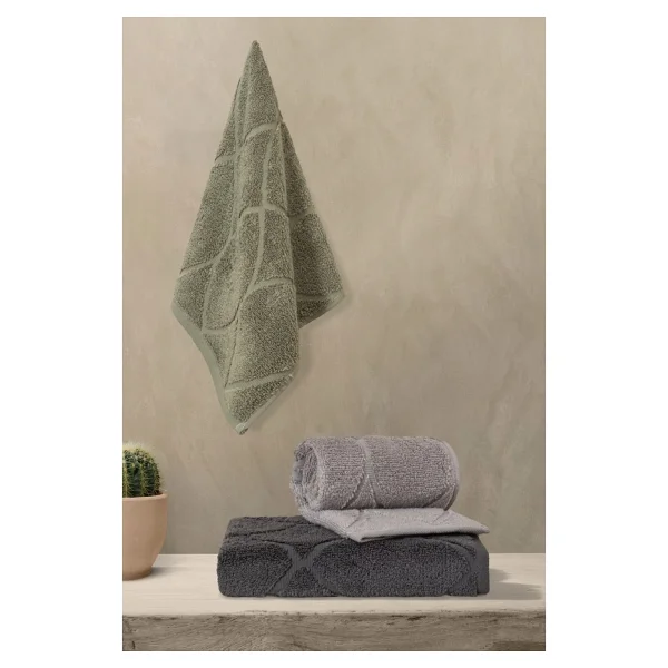 Varol Voli Serisi Micro Cotton 30x50cm 3'lü Havlu Seti - Görsel 3