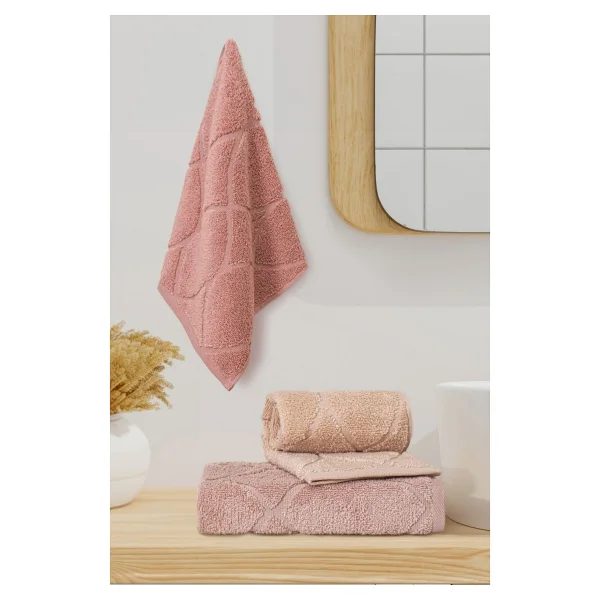 Varol Voli Serisi Micro Cotton 30x50cm 3'lü Havlu Seti - Görsel 4