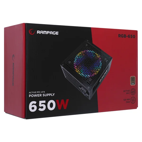 Rampage RGB-650 650 W Power Supply - Görsel 5