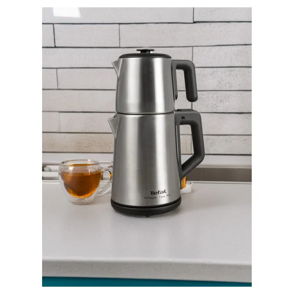 Tefal XL Aile Boyu Kapasite Paslanmaz Çelik Çay Makinesi, 1,2 L Çaydanlık Ve 1,8 L Su Isıtıcı, Sıcak Tutma Fonksiyonu, Otomatik Kapanma, Onerous Marka Hediyeler - Metal - Görsel 9
