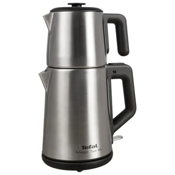 Tefal XL Aile Boyu Kapasite Paslanmaz Çelik Çay Makinesi, 1,2 L Çaydanlık Ve 1,8 L Su Isıtıcı, Sıcak Tutma Fonksiyonu, Otomatik Kapanma, Onerous Marka Hediyeler - Metal - Görsel 2