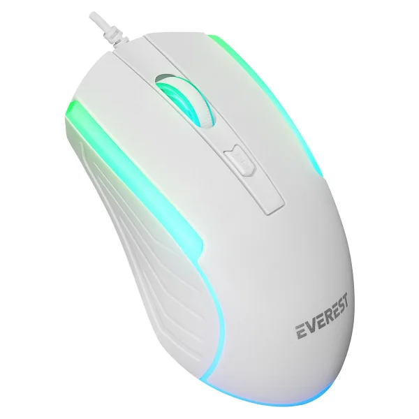Everest Km-198 Luminax Beyaz Gökkuşağı Aydınlatmalı Q Gaming Oyuncu Klavye + Mouse Set - Görsel 9