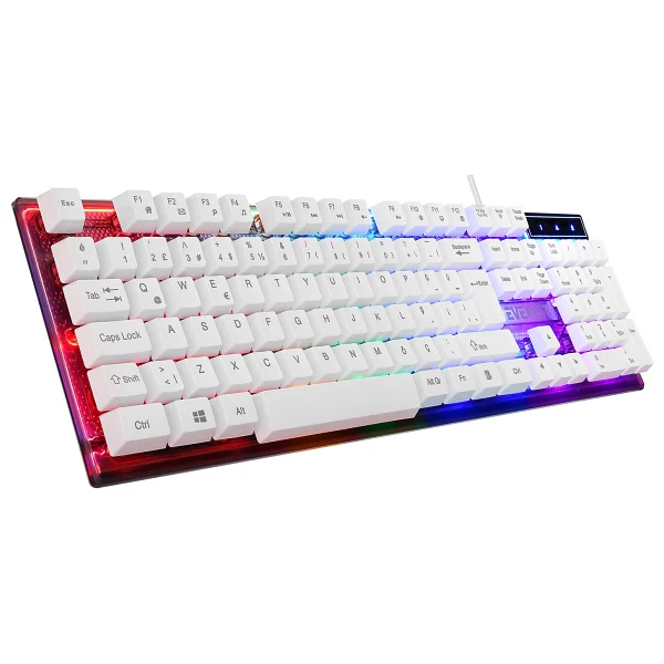 Everest Km-198 Luminax Beyaz Gökkuşağı Aydınlatmalı Q Gaming Oyuncu Klavye + Mouse Set - Görsel 10