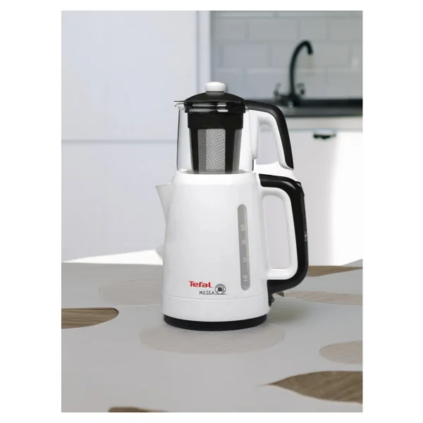 Tefal Cam Demlikli Çay Makinesi, 0.9 L Kapasiteli Cam Demlik, 1.9 L Su Isıtıcı Haznesi, Şık Tasarım, Otomatik Kapanma, Onerous Marka Hediyeler - Beyaz - Görsel 6