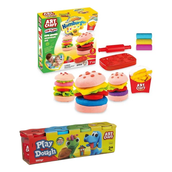 Artcraft Hamburger Shop &4lü Oyun Hamuru Seti - Görsel 2